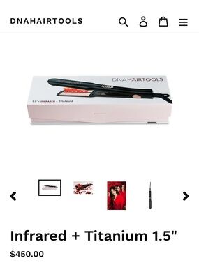 Infrared + Titanium 1.5" Hair Straightener - Black